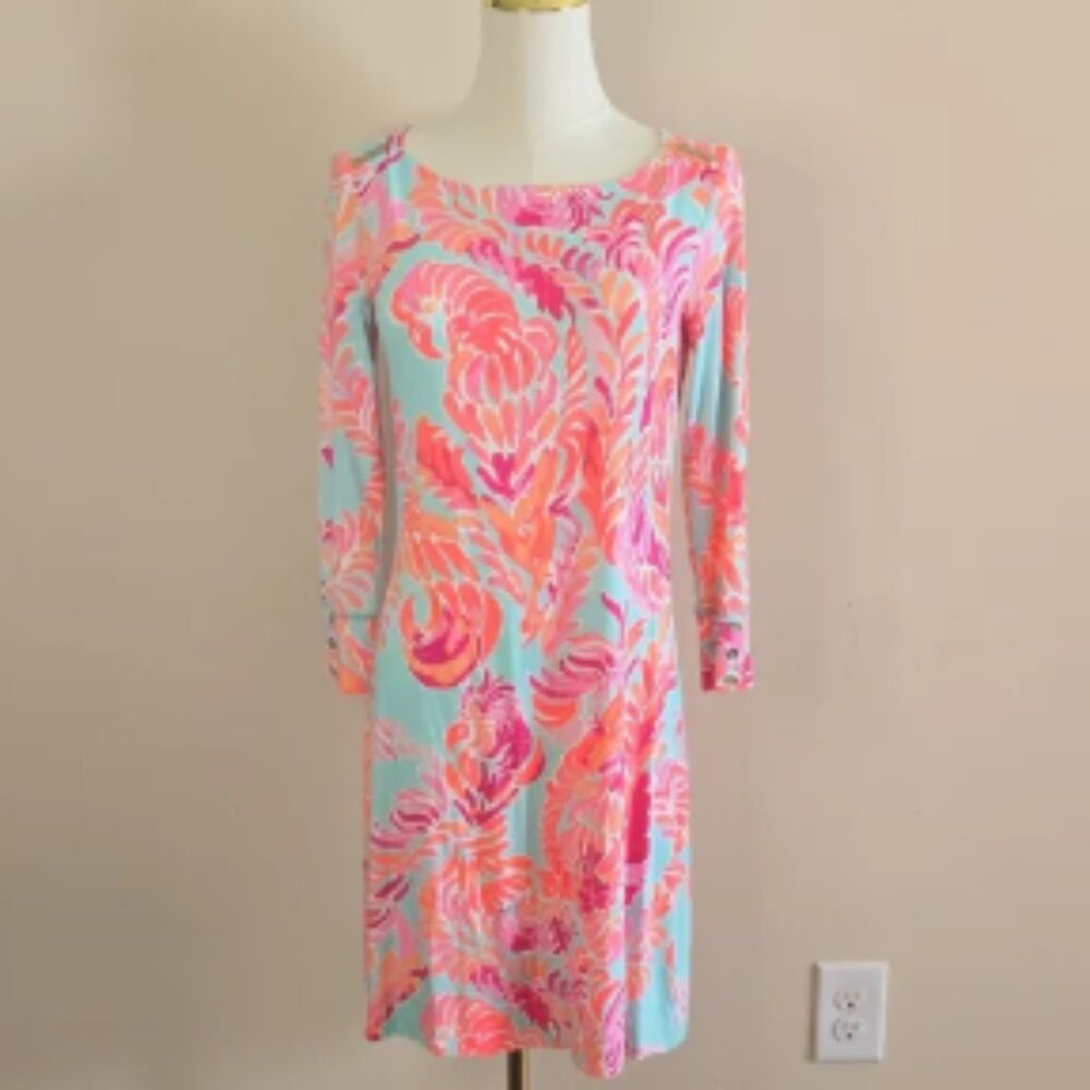 Lilly Pulitzer Sophie UPF 50+ Love Birds Print Dress – Classic Resort Chic Small